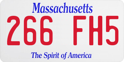 MA license plate 266FH5