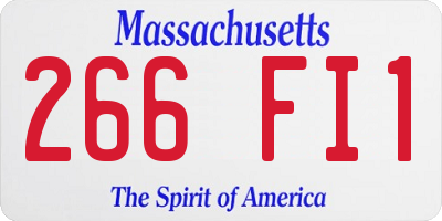 MA license plate 266FI1