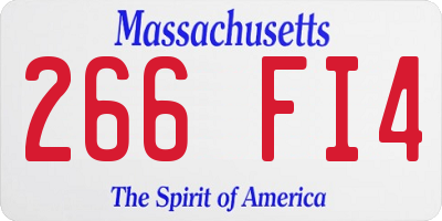 MA license plate 266FI4