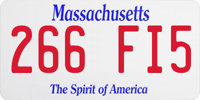 MA license plate 266FI5