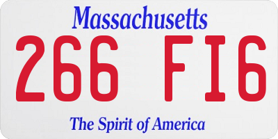 MA license plate 266FI6