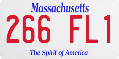 MA license plate 266FL1