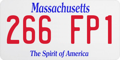 MA license plate 266FP1