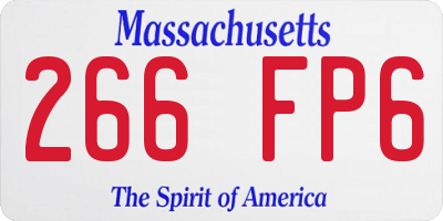MA license plate 266FP6