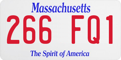 MA license plate 266FQ1