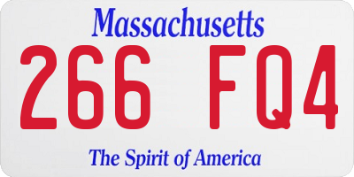 MA license plate 266FQ4