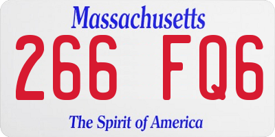 MA license plate 266FQ6