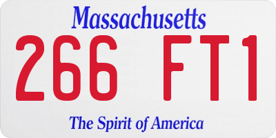 MA license plate 266FT1