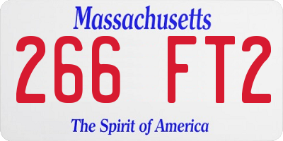 MA license plate 266FT2