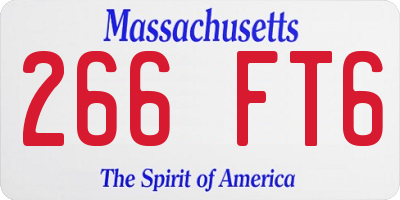 MA license plate 266FT6