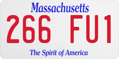 MA license plate 266FU1
