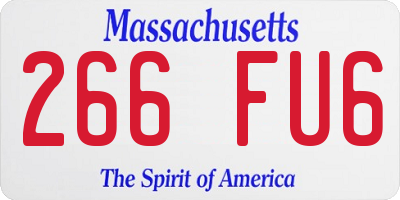 MA license plate 266FU6