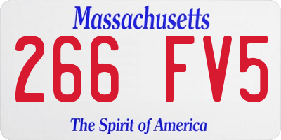 MA license plate 266FV5