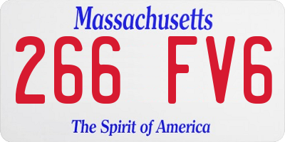 MA license plate 266FV6