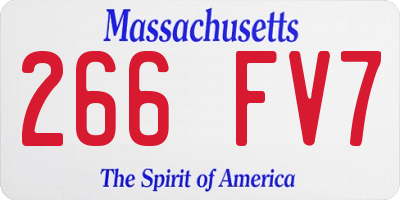 MA license plate 266FV7
