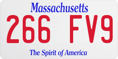 MA license plate 266FV9