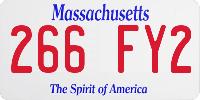 MA license plate 266FY2