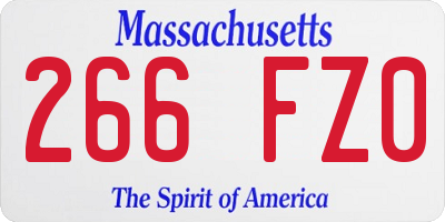 MA license plate 266FZ0