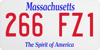 MA license plate 266FZ1