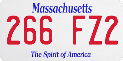 MA license plate 266FZ2
