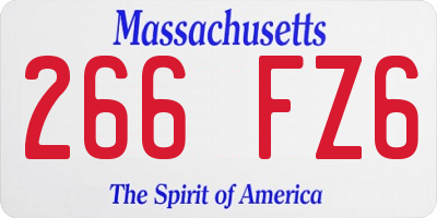 MA license plate 266FZ6