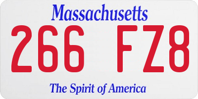 MA license plate 266FZ8
