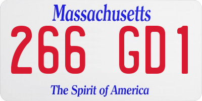 MA license plate 266GD1