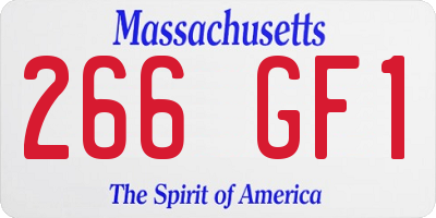 MA license plate 266GF1