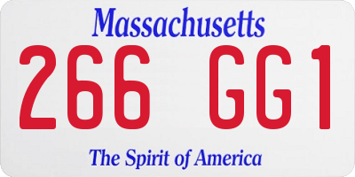 MA license plate 266GG1