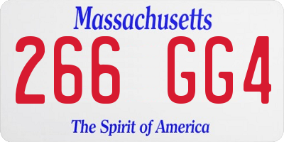 MA license plate 266GG4
