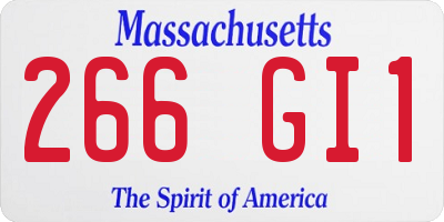 MA license plate 266GI1