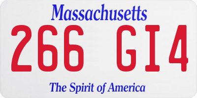 MA license plate 266GI4