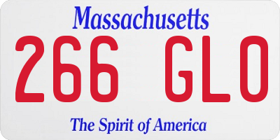 MA license plate 266GL0
