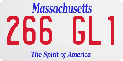 MA license plate 266GL1