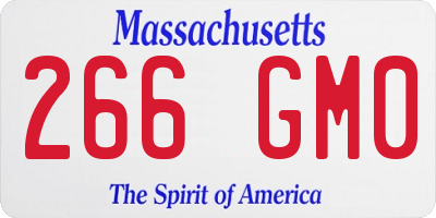MA license plate 266GM0