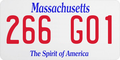 MA license plate 266GO1