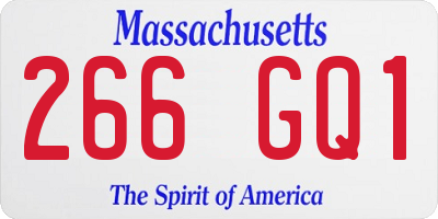 MA license plate 266GQ1