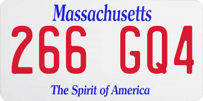 MA license plate 266GQ4