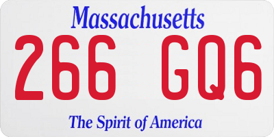 MA license plate 266GQ6