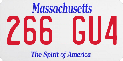 MA license plate 266GU4