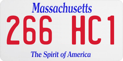 MA license plate 266HC1