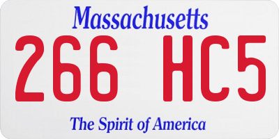 MA license plate 266HC5