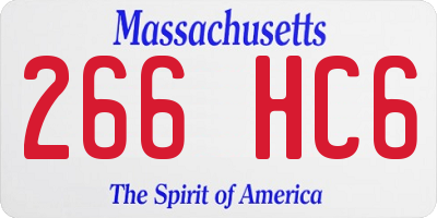 MA license plate 266HC6