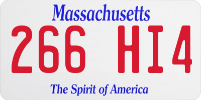 MA license plate 266HI4