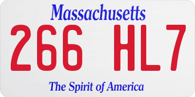 MA license plate 266HL7
