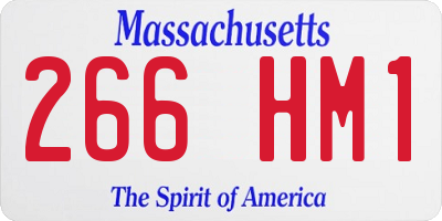 MA license plate 266HM1
