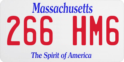 MA license plate 266HM6