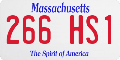 MA license plate 266HS1