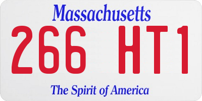 MA license plate 266HT1