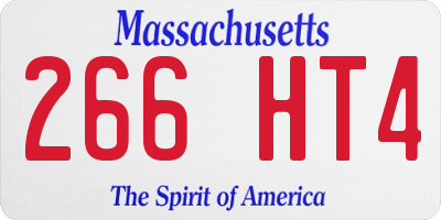 MA license plate 266HT4